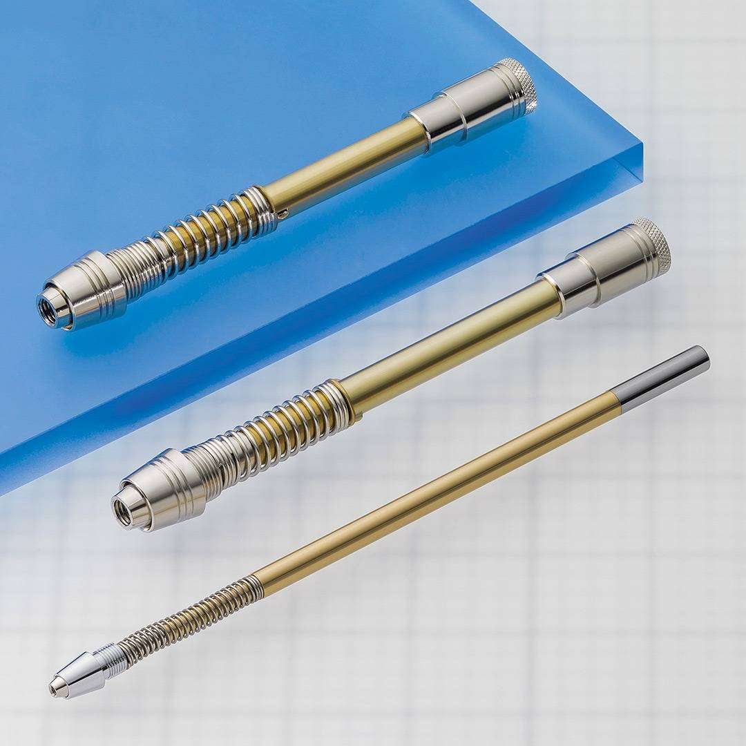 Innenleben Kugelschreiber Druckknopt Drücker Messing Edelstahl Chrom Feder